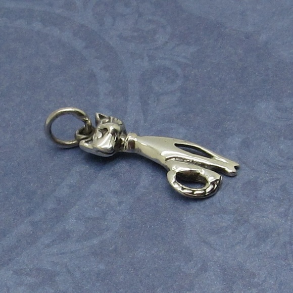 Sterling silver Cat charm - Picture 2 of 5